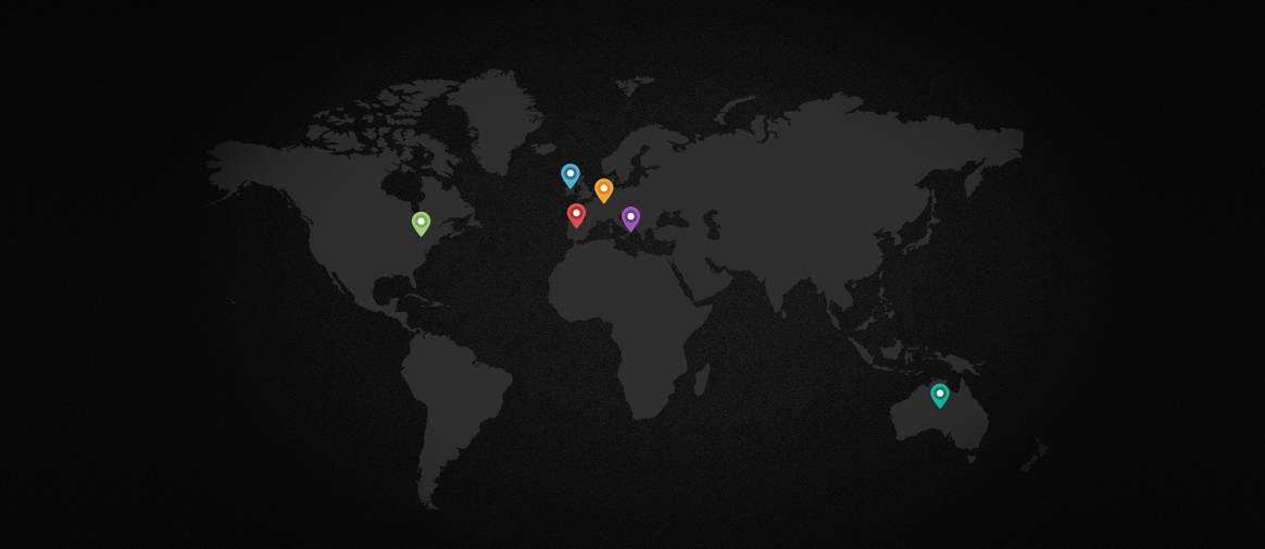 Our web design clients on the map