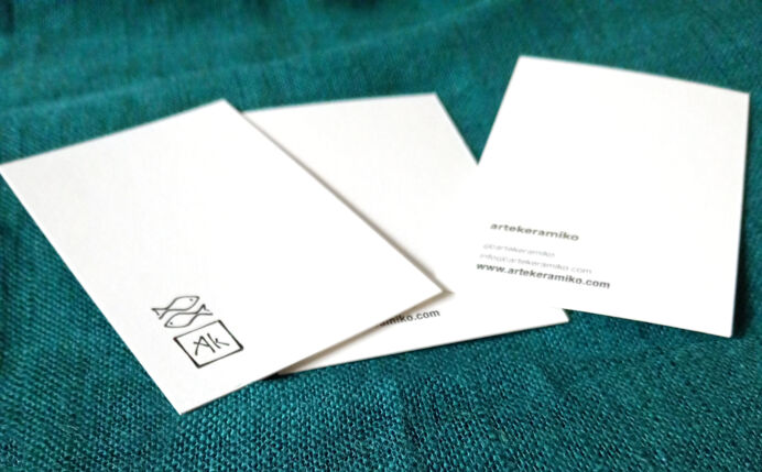 Elegant and modern business card design for Artekeramiko, artistic project in Málaga, Berlin